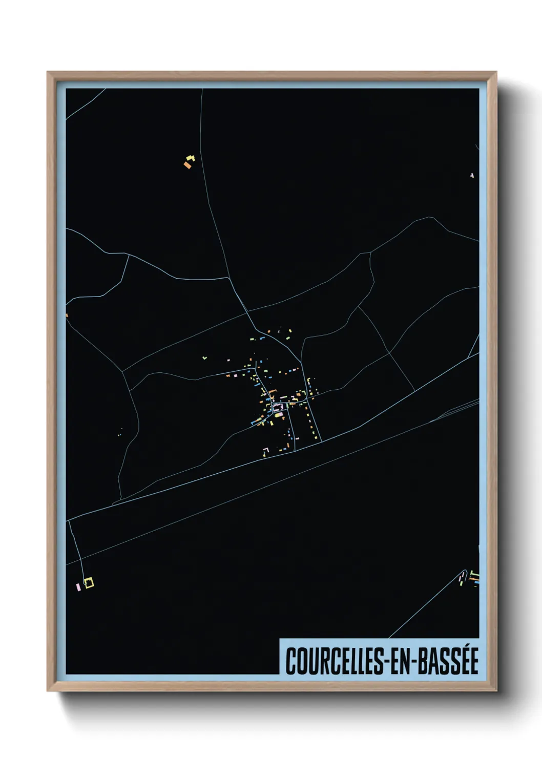 Un poster carteCourcelles-en-Bassée