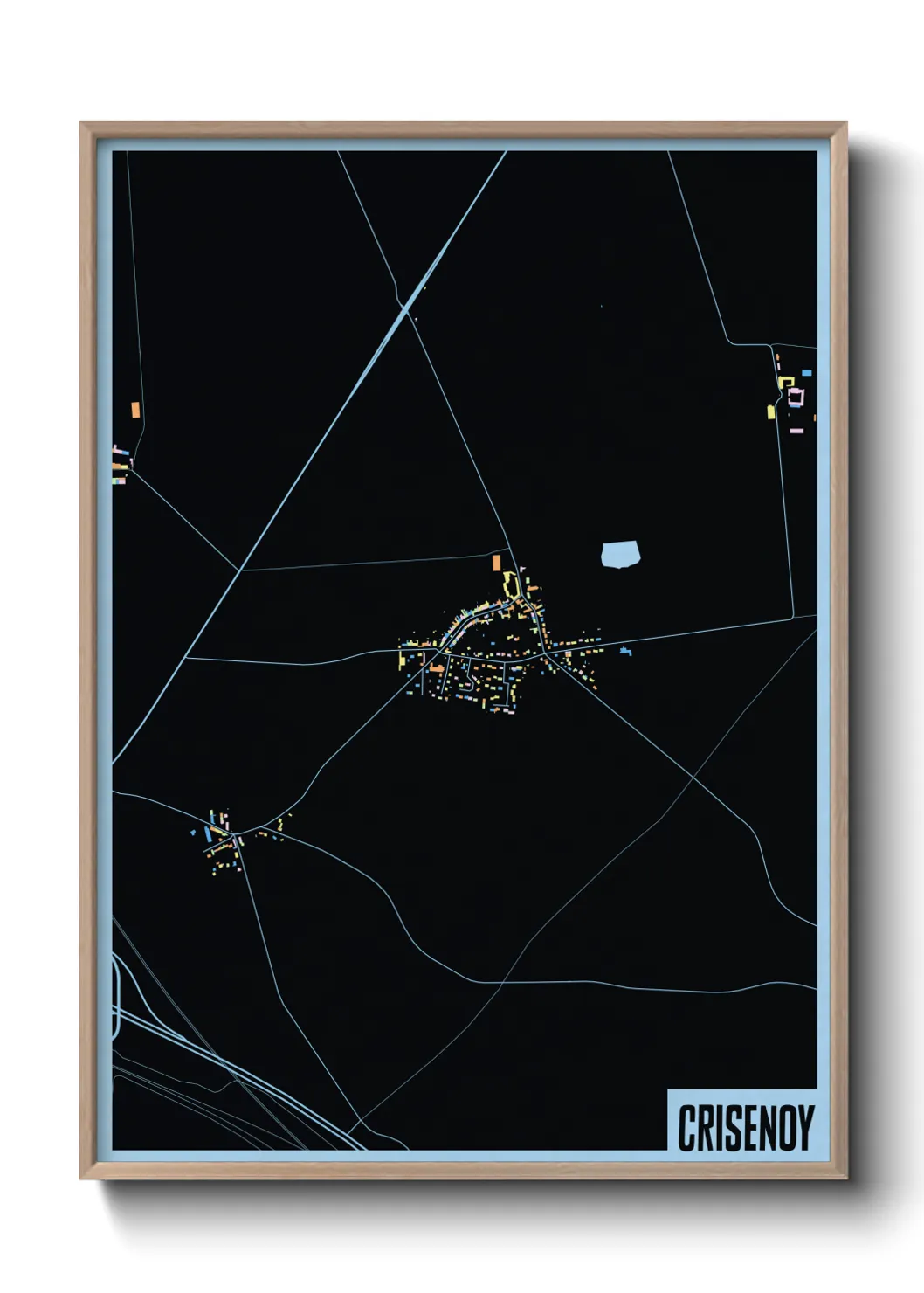 Une affiche de carte sur Crisenoy