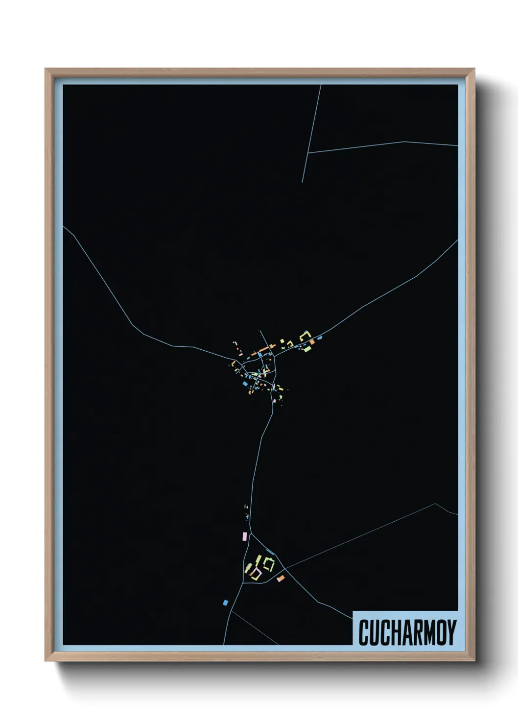 Une affiche de carte sur Cucharmoy