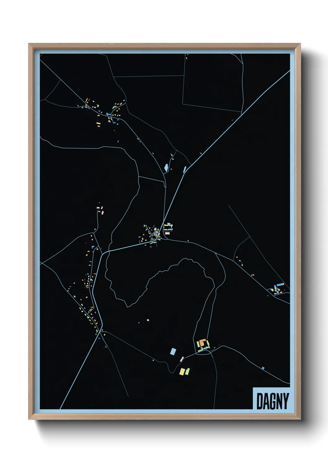 Une affiche de carte sur Dagny