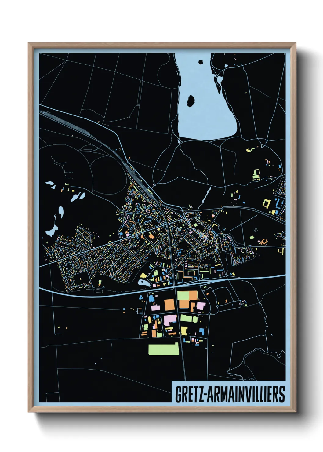 Un poster carteGretz-Armainvilliers