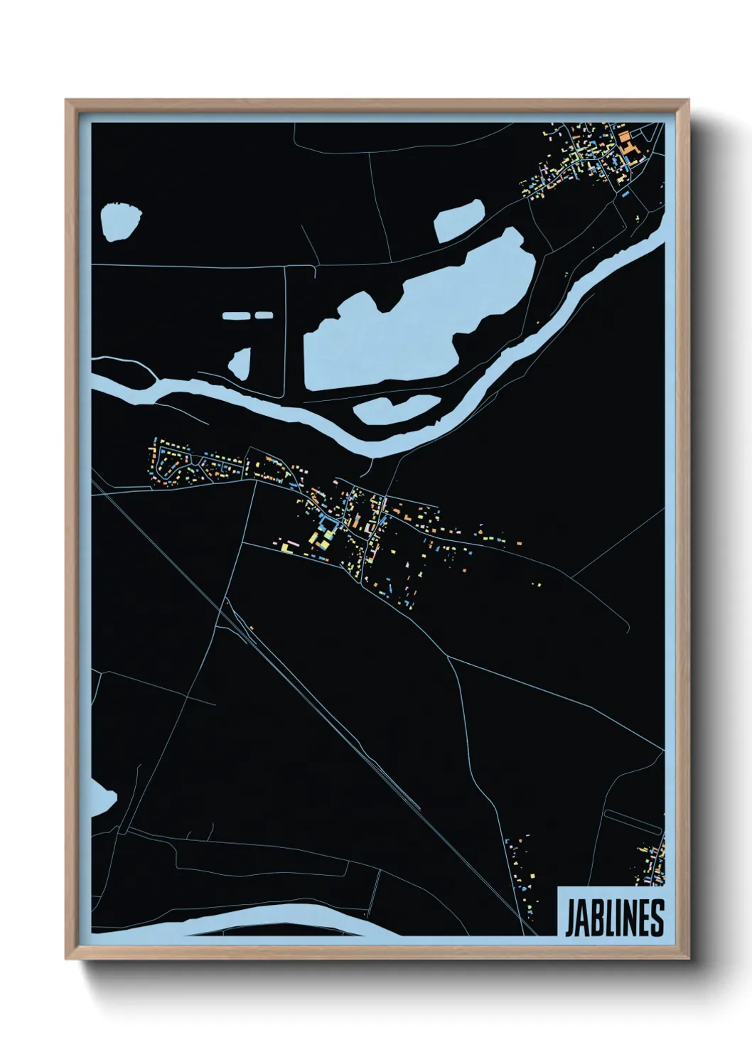 Une affiche de carte sur Jablines