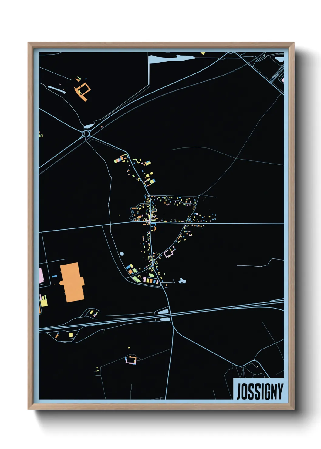 Une affiche de carte sur Jossigny