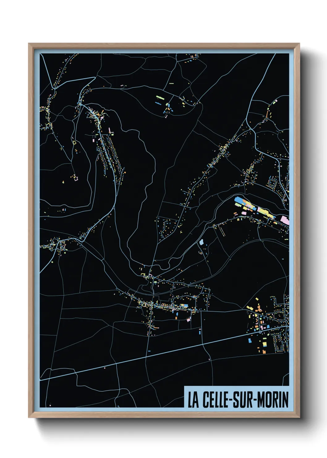 Une affiche de carte sur La Celle-sur-Morin