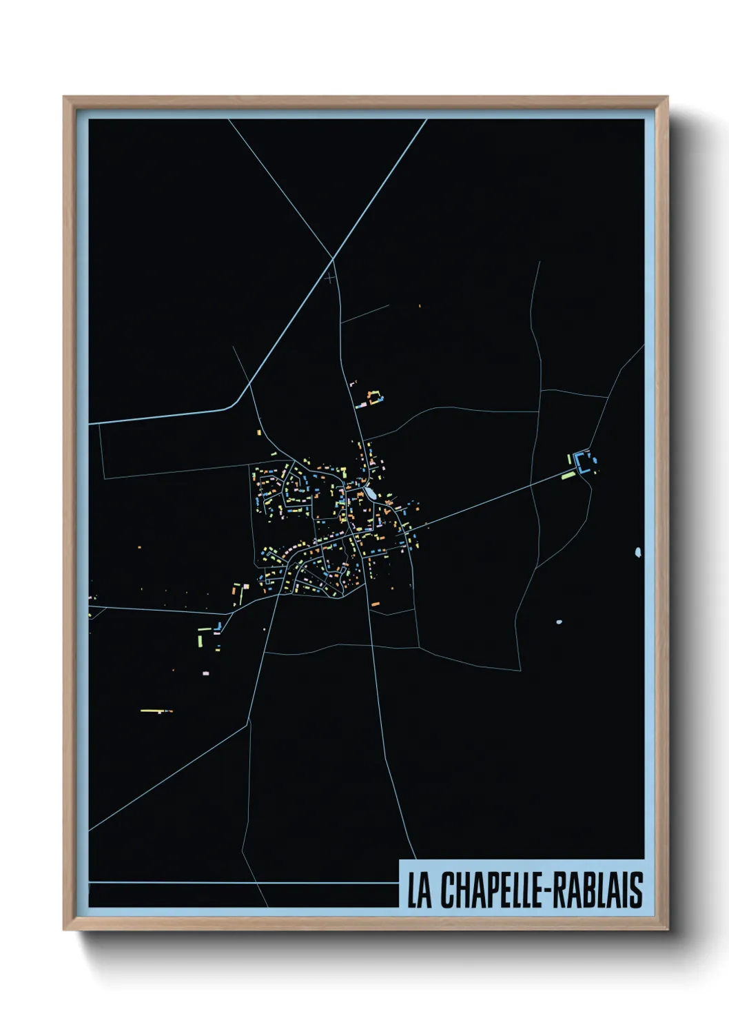 Une affiche de carte sur La Chapelle-Rablais