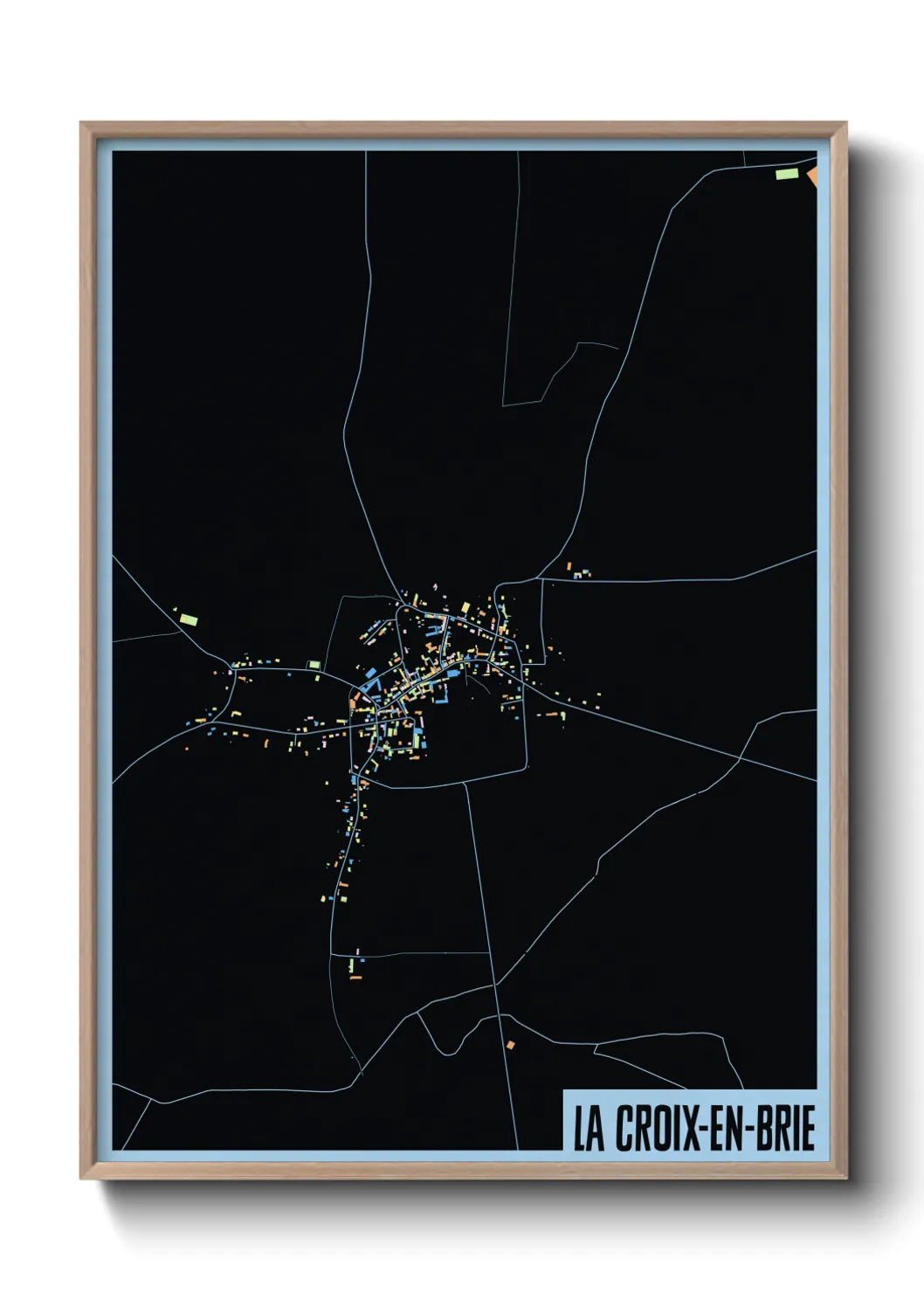 Une affiche de carte sur La Croix-en-Brie