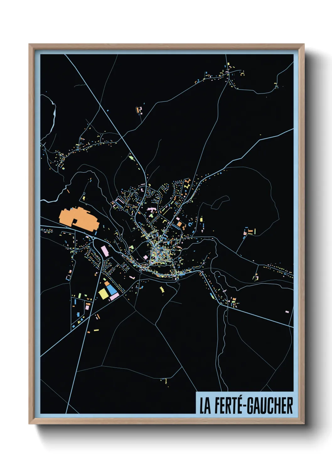 Une affiche de carte sur La Ferté-Gaucher
