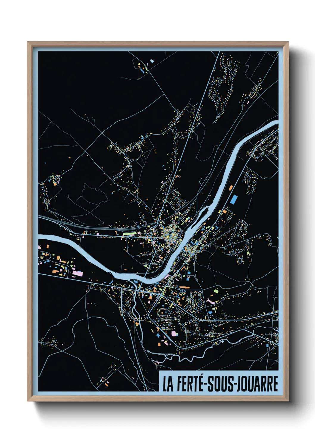 Une affiche de carte sur La Ferté-sous-Jouarre