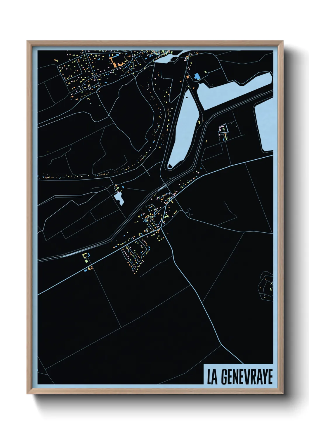 Une affiche de carte sur La Genevraye