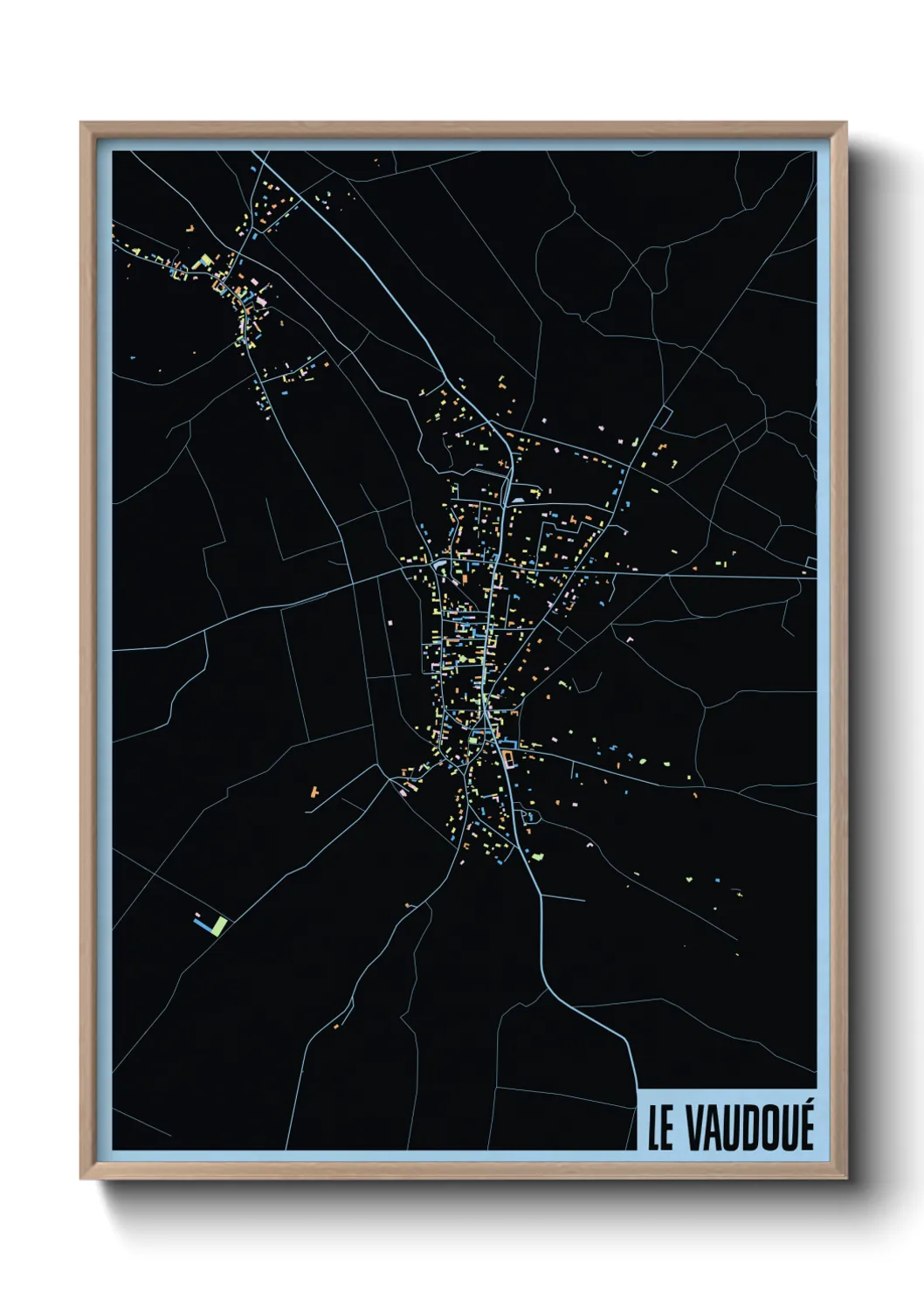 Une affiche de carte sur Le Vaudoué