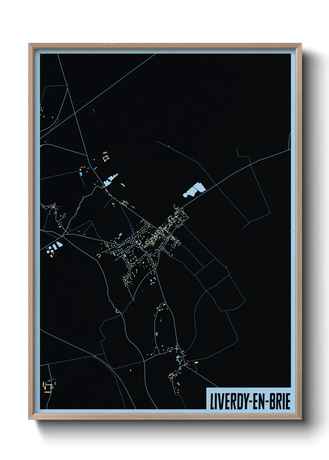 Une affiche de carte sur Liverdy-en-Brie