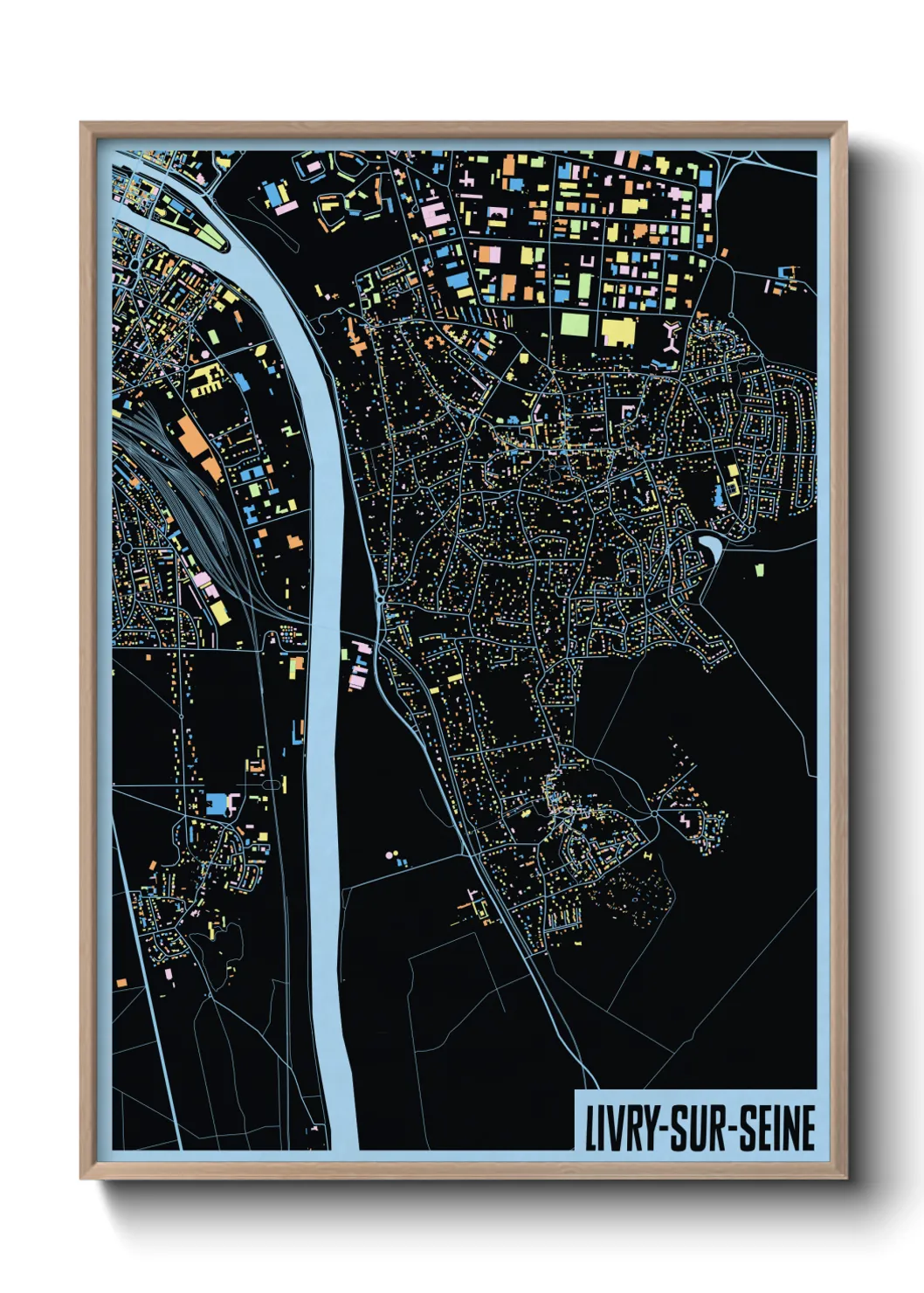 Une affiche de carte sur Livry-sur-Seine