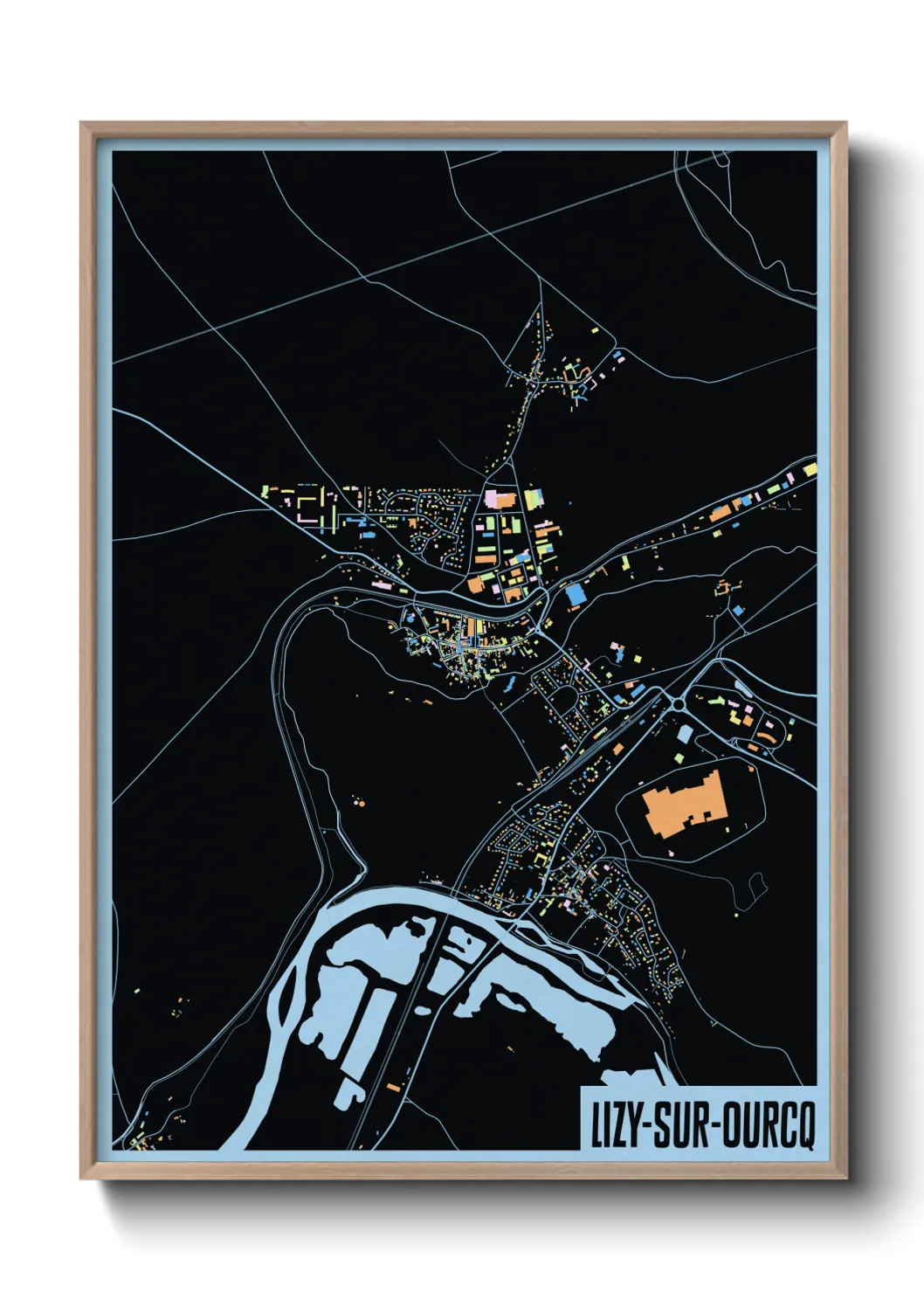 Une affiche de carte sur Lizy-sur-Ourcq