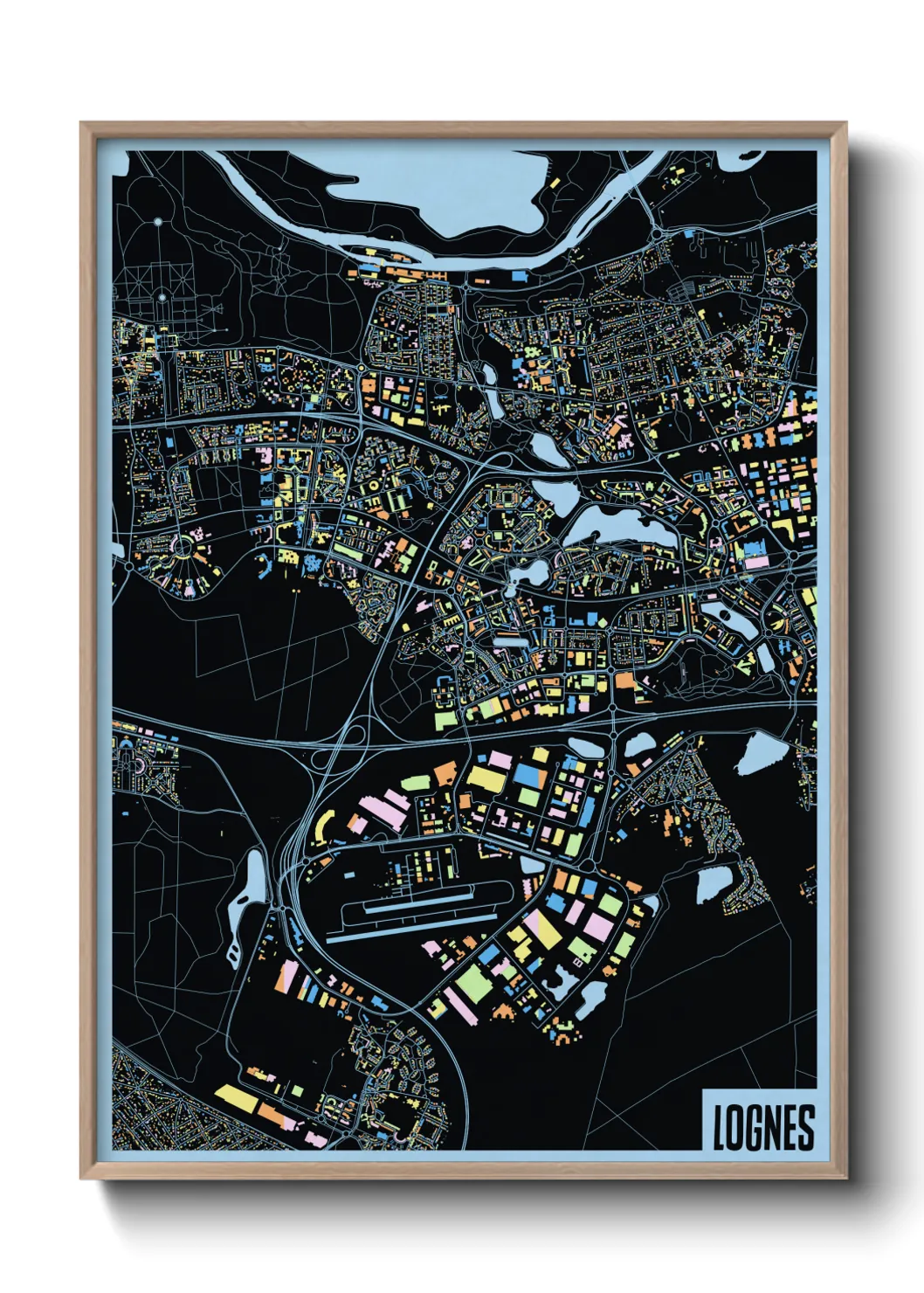 Une affiche de carte sur Lognes