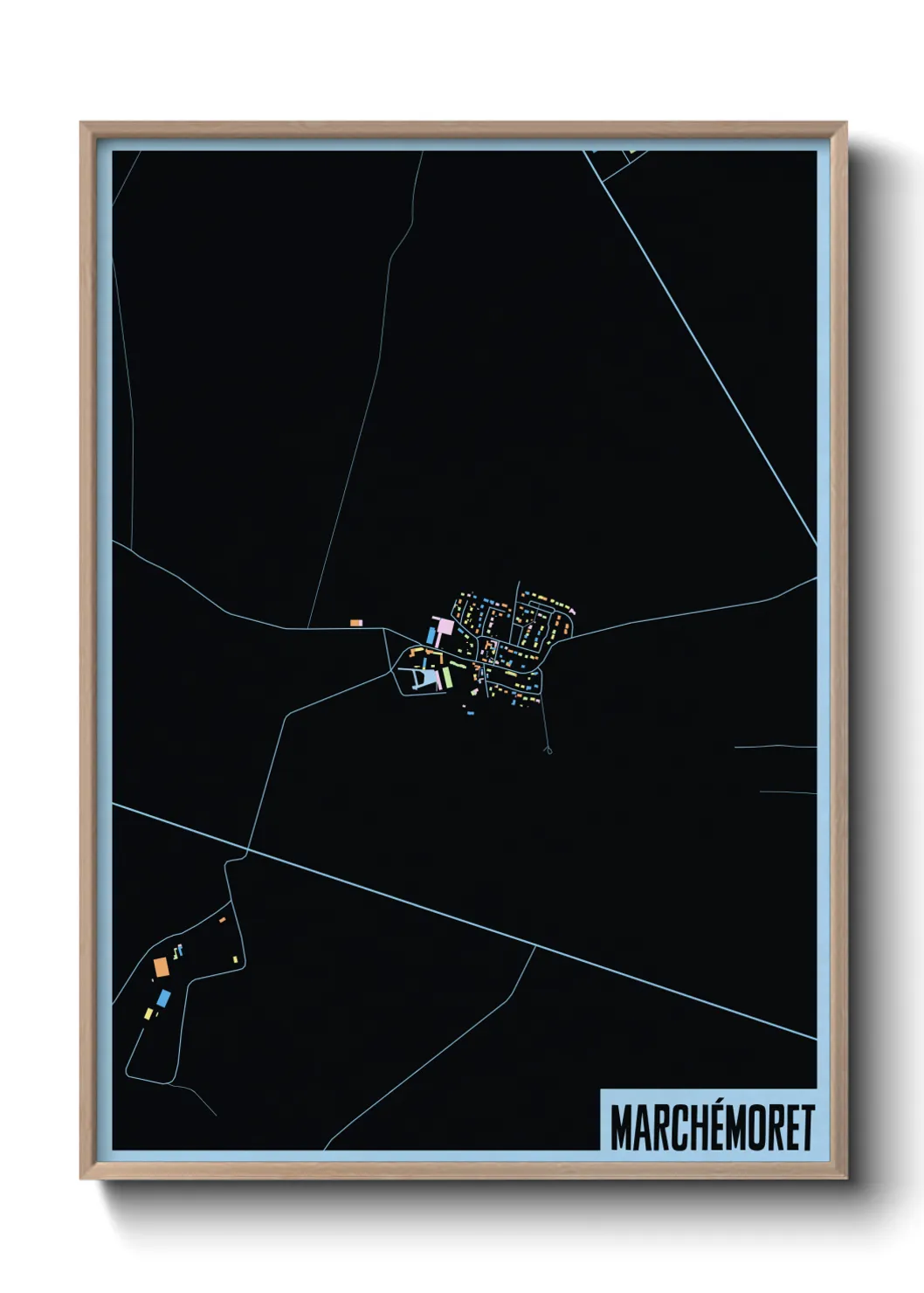 Une affiche de carte sur Marchémoret