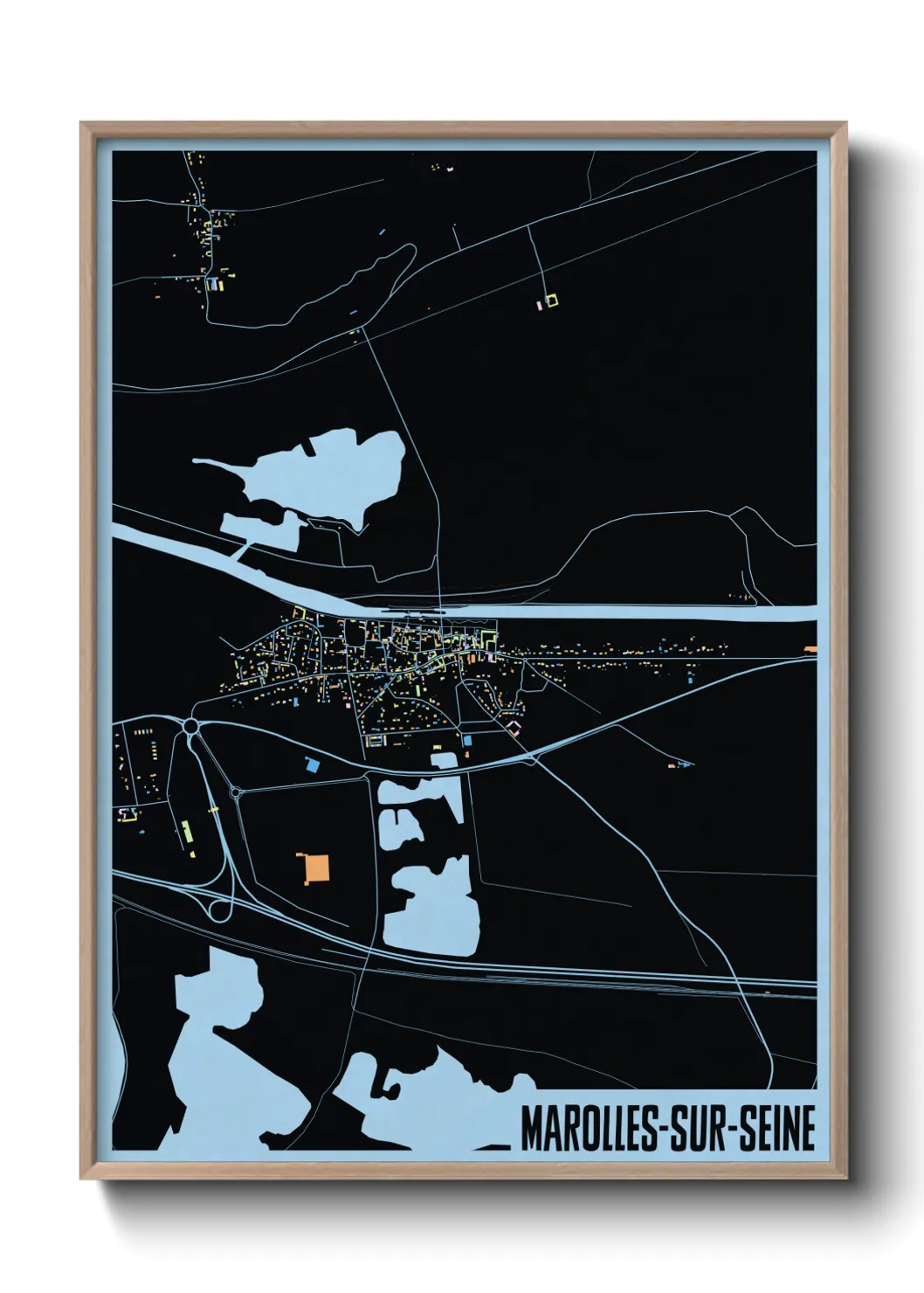 Un poster carteMarolles-sur-Seine