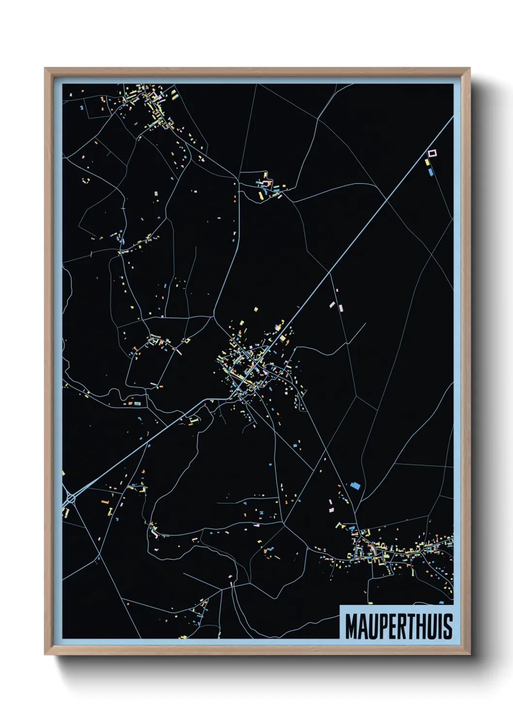 Une affiche de carte sur Mauperthuis