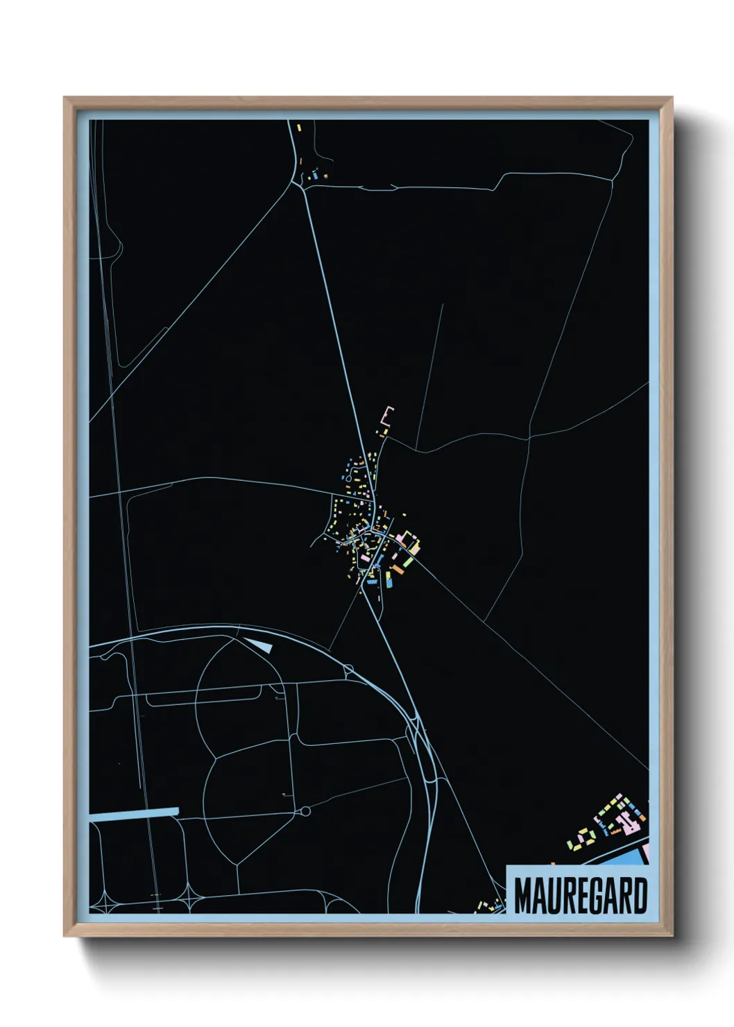 Une affiche de carte sur Mauregard