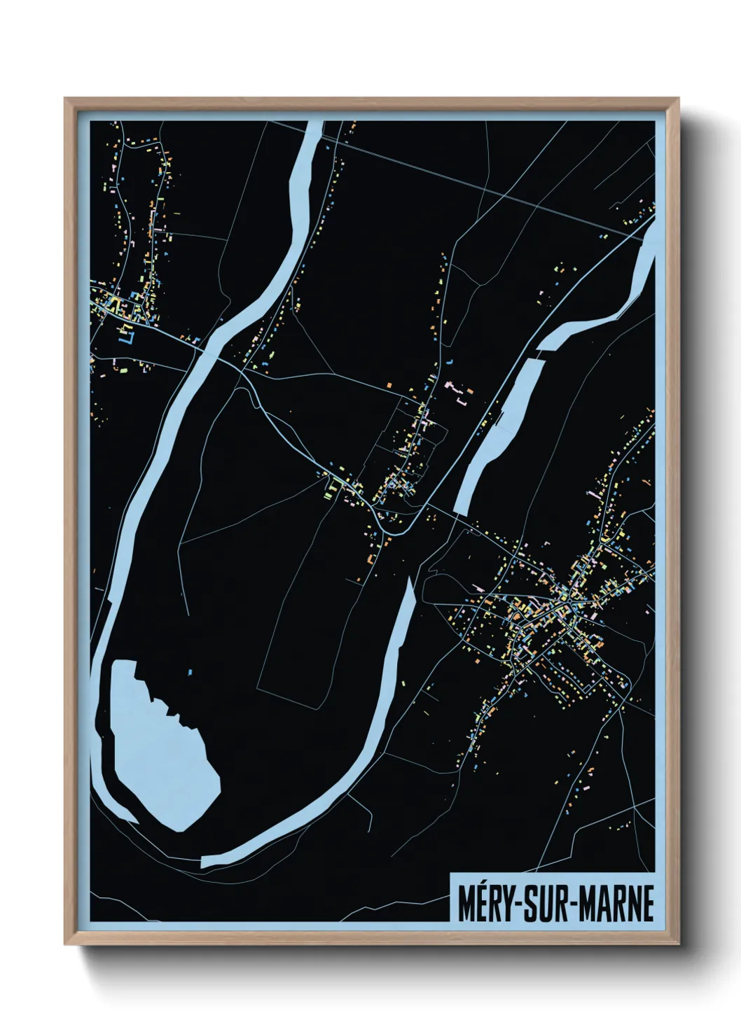 Une affiche de carte sur Méry-sur-Marne
