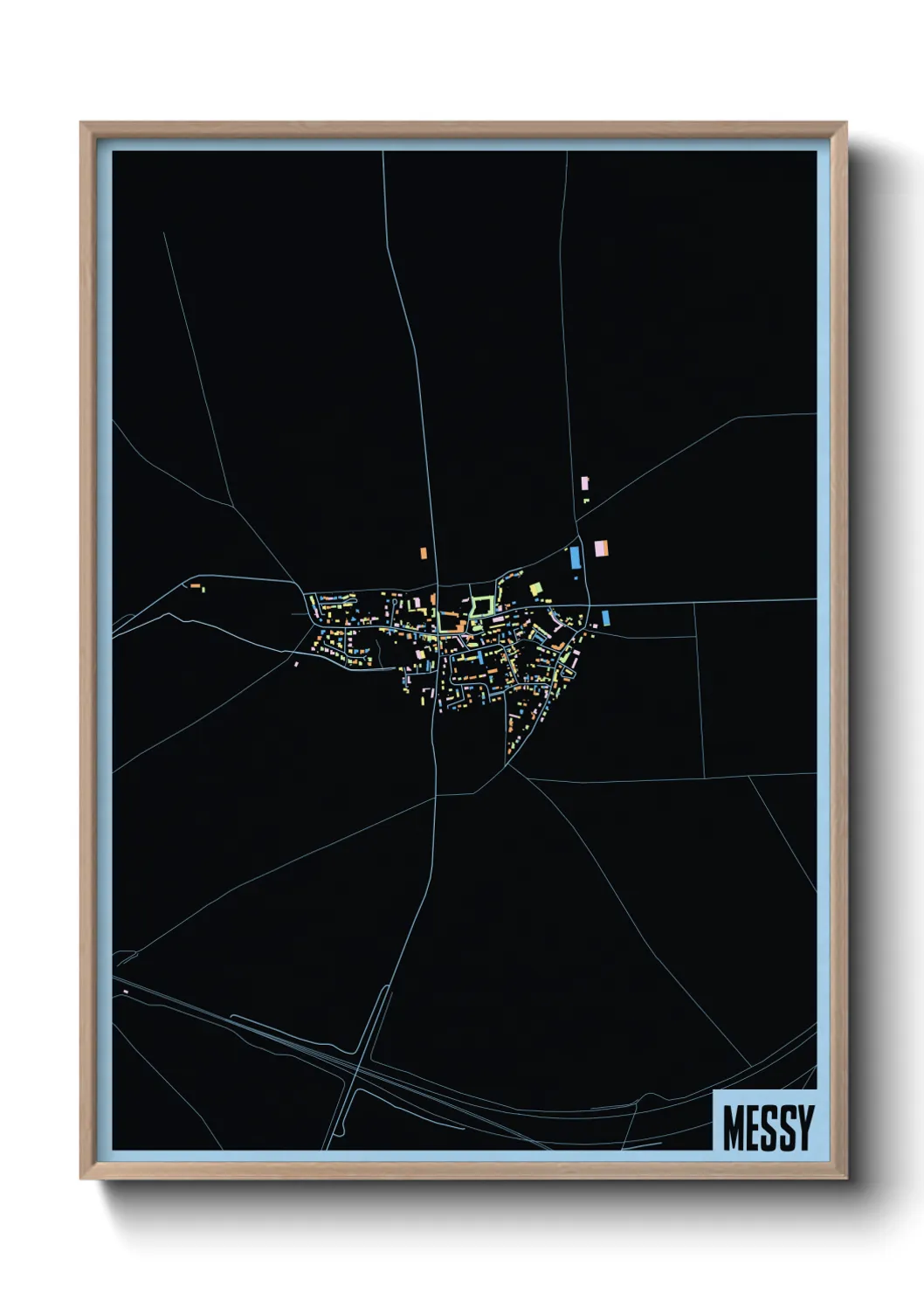 Une affiche de carte sur Messy