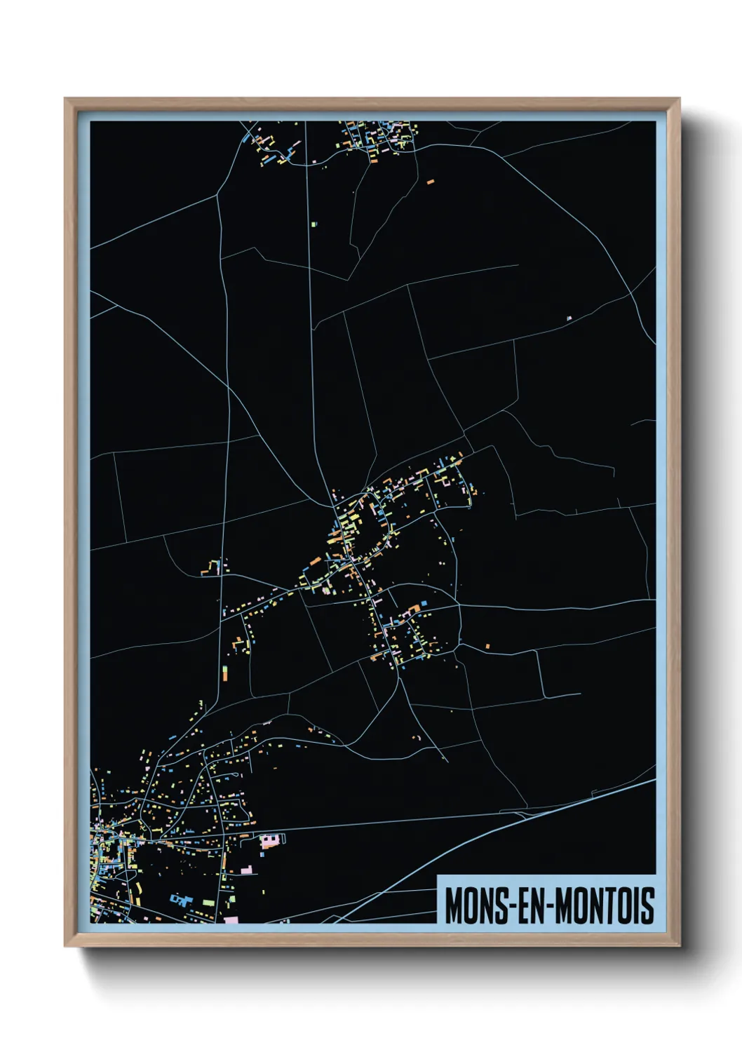 Une affiche de carte sur Mons-en-Montois