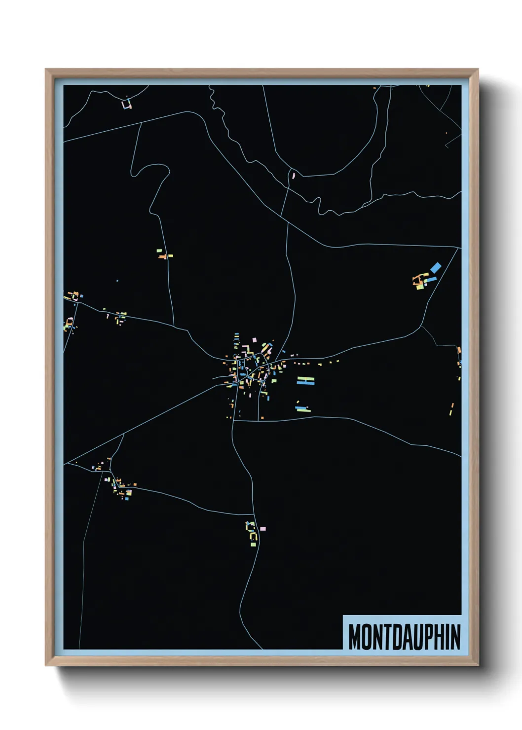 Une affiche de carte sur Montdauphin