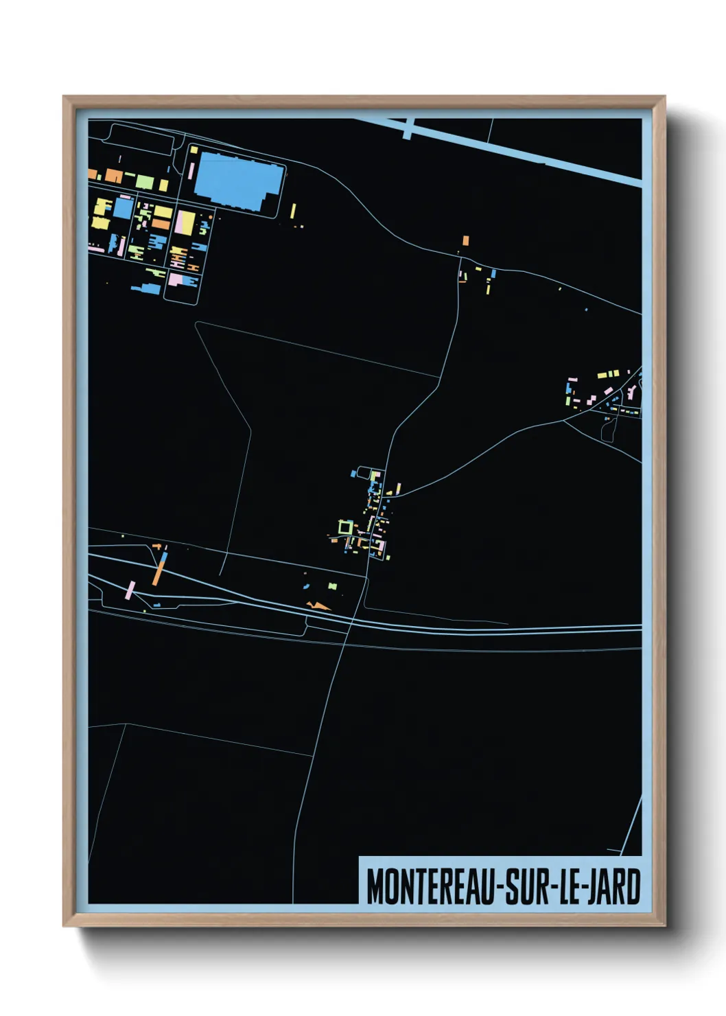 Une affiche de carte sur Montereau-sur-le-Jard