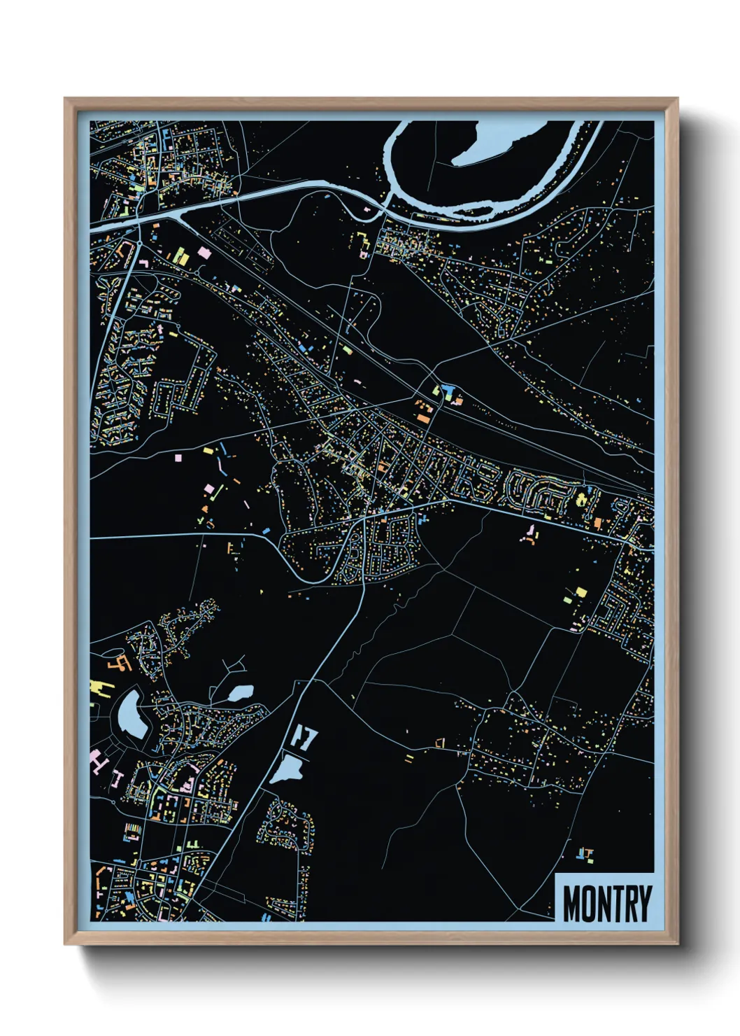 Une affiche de carte sur Montry