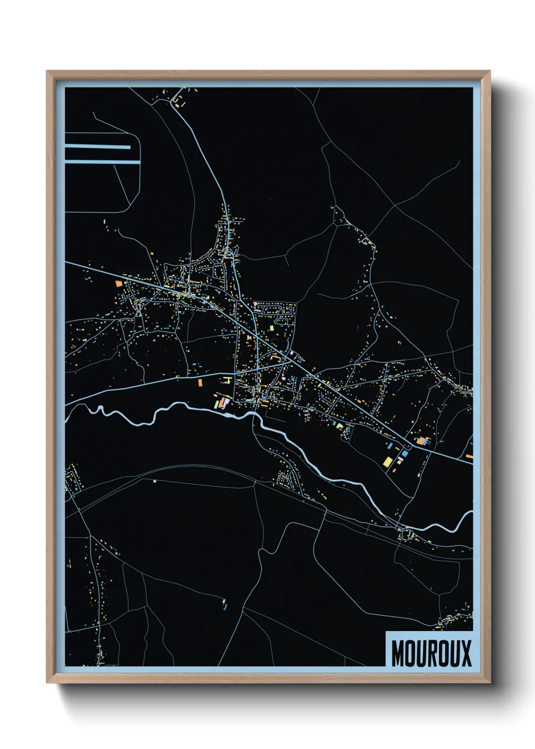 Une affiche de carte sur Mouroux