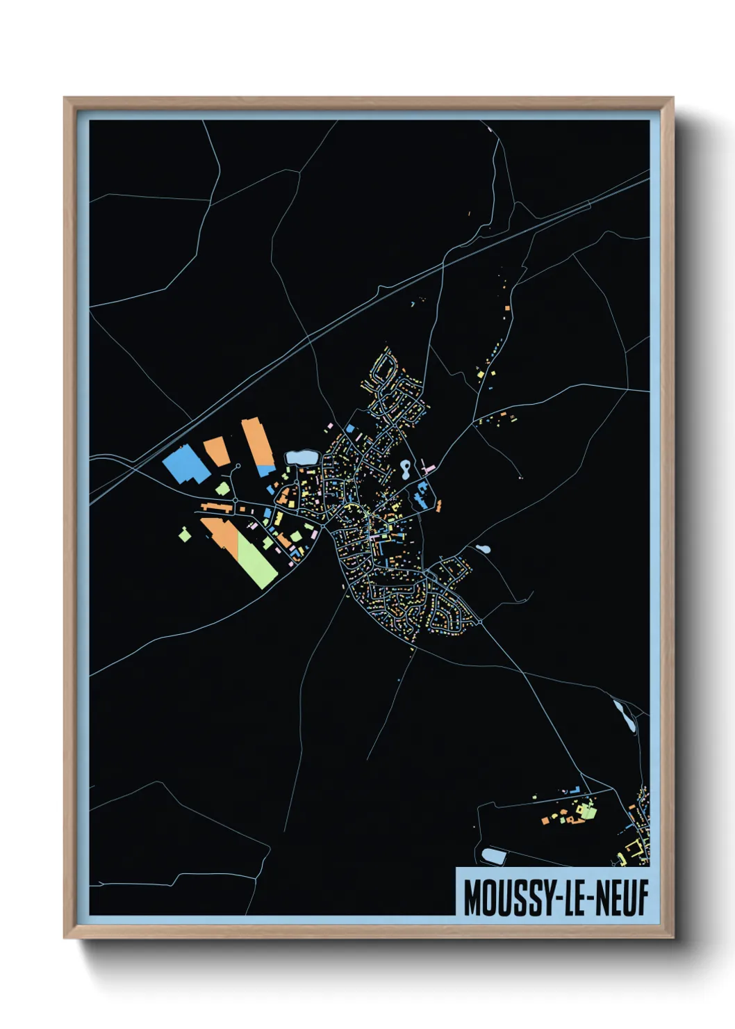 Un poster carteMoussy-le-Neuf