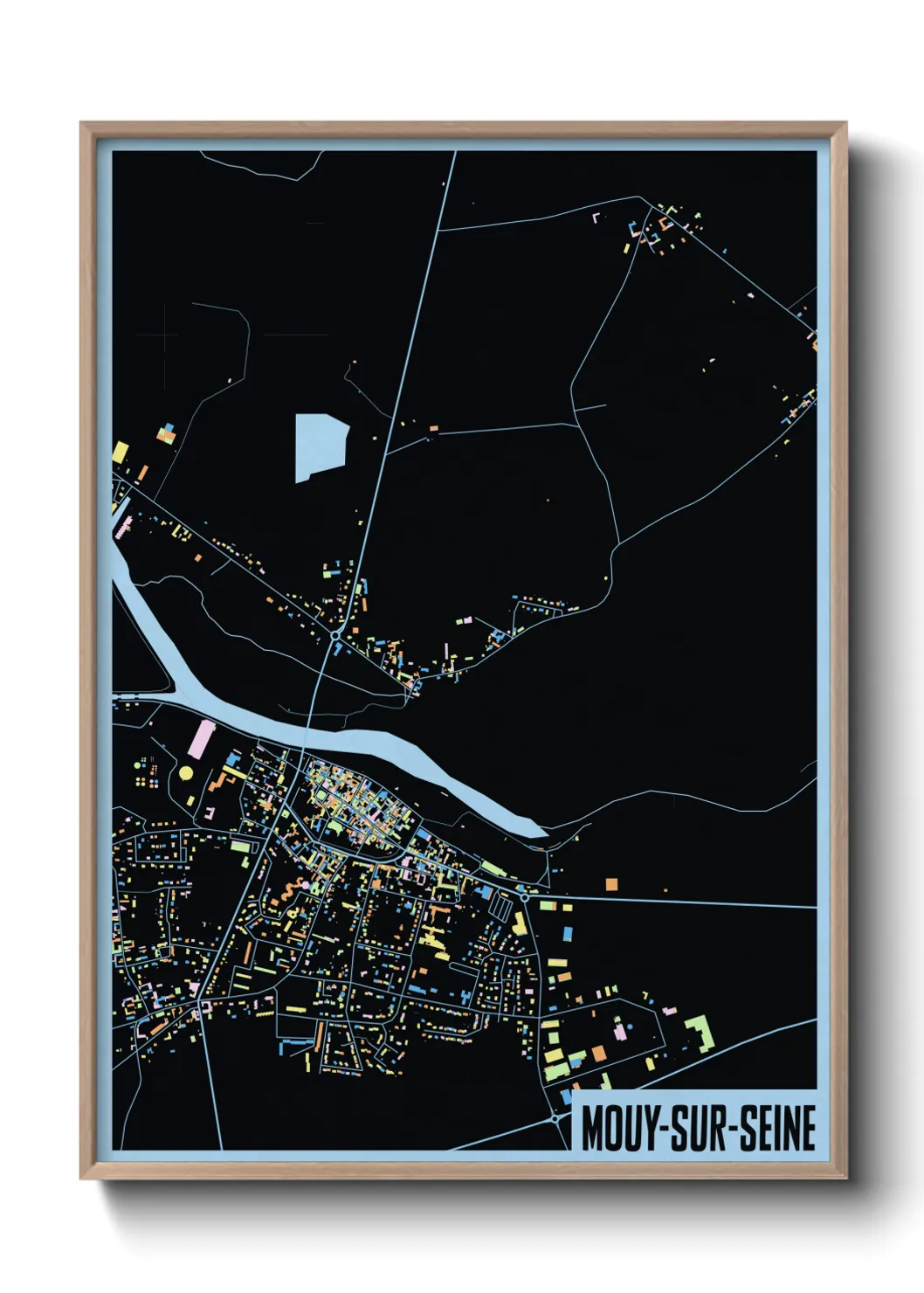 Une affiche de carte sur Mouy-sur-Seine