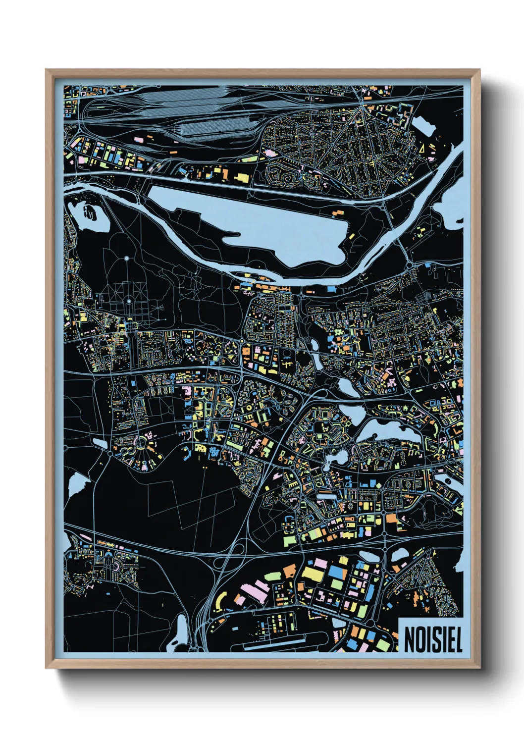 Une affiche de carte sur Noisiel