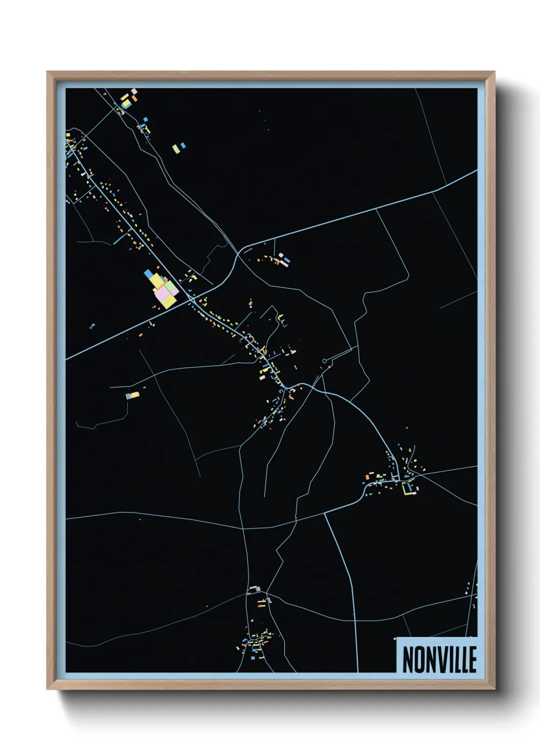 Une affiche de carte sur Nonville