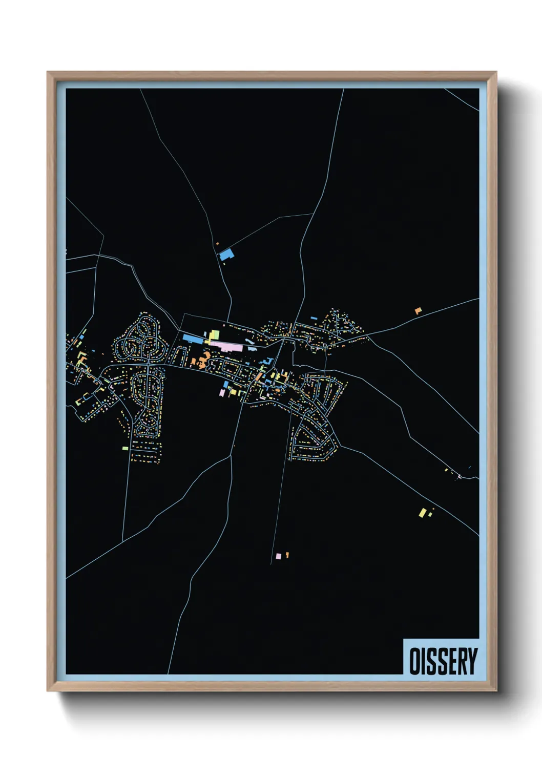 Une affiche de carte sur Oissery