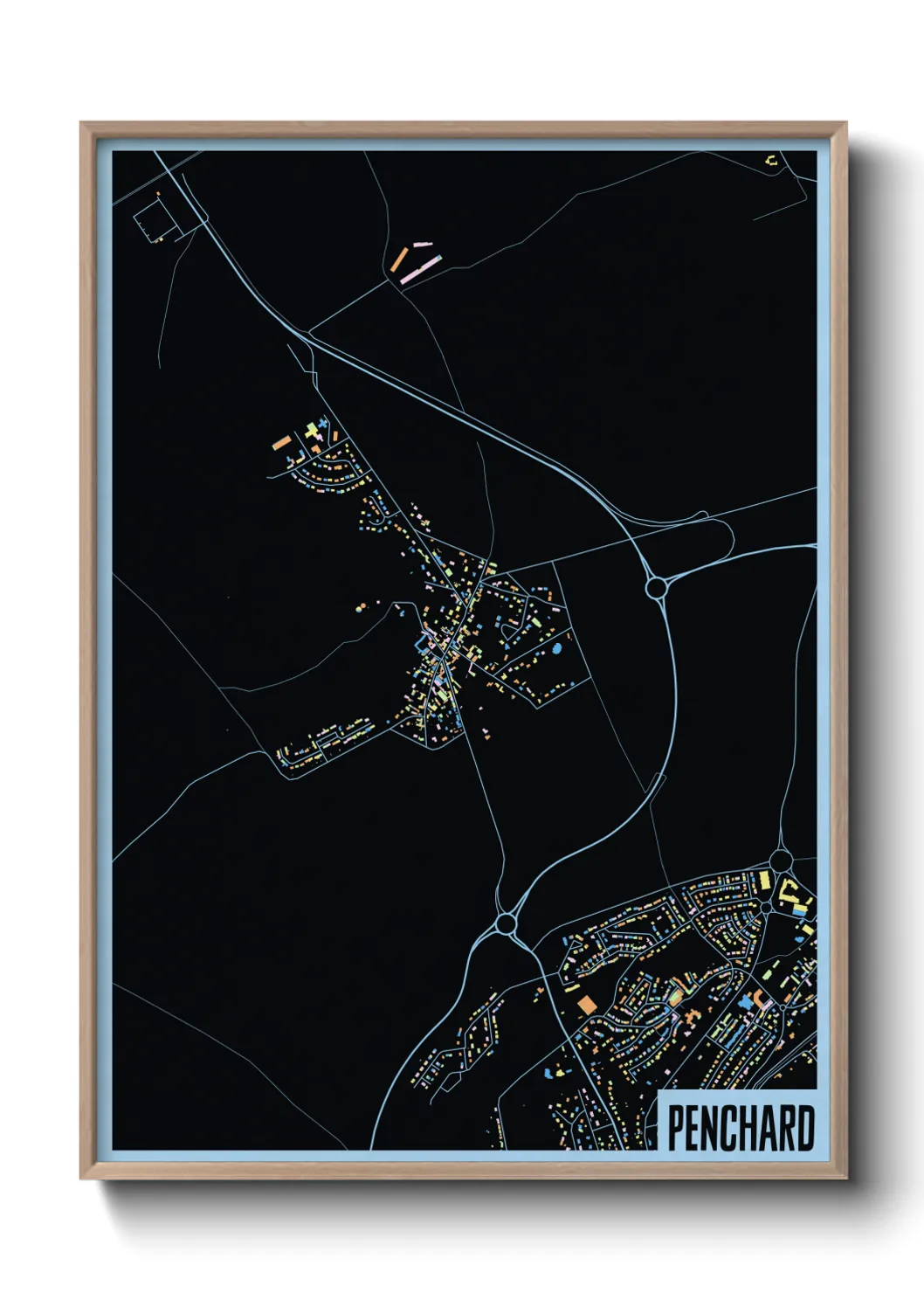 Une affiche de carte sur Penchard