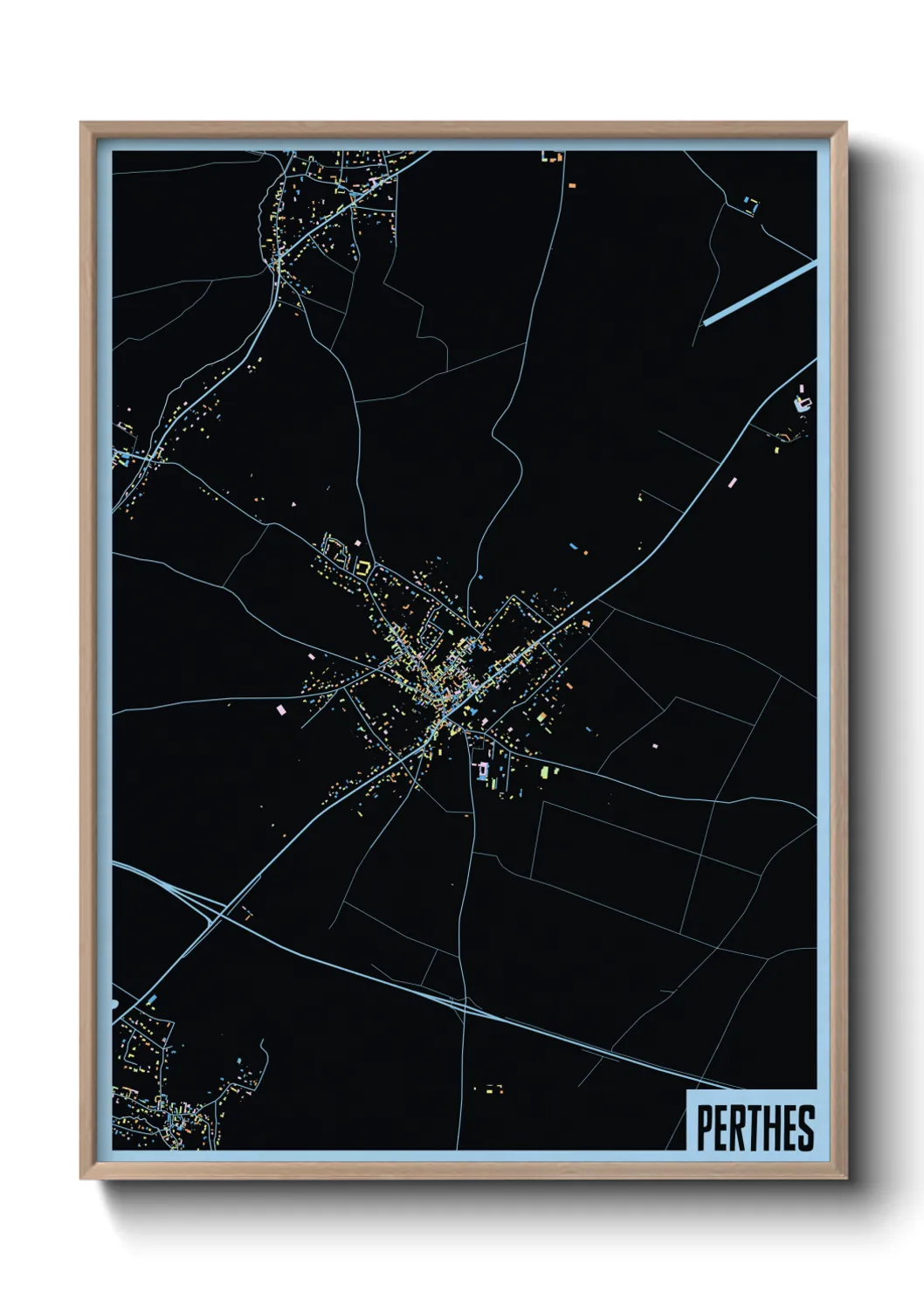 Une affiche de carte sur Perthes