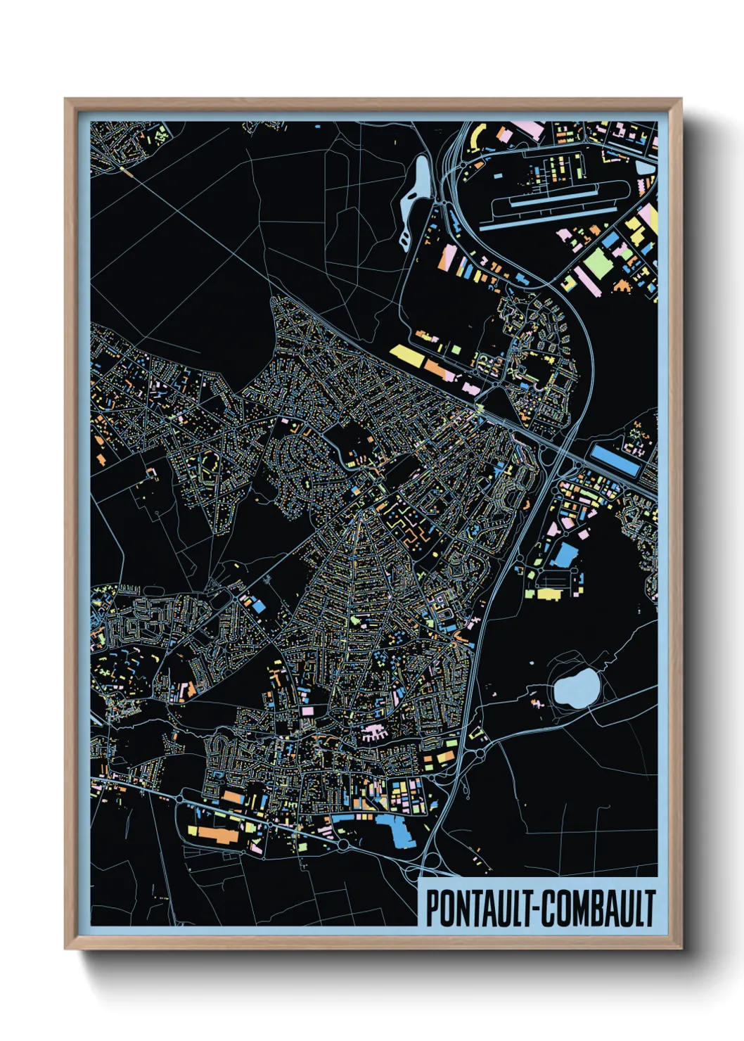 Une affiche de carte sur Pontault-Combault