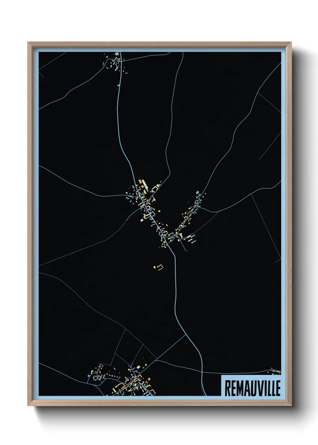 Une affiche de carte sur Remauville