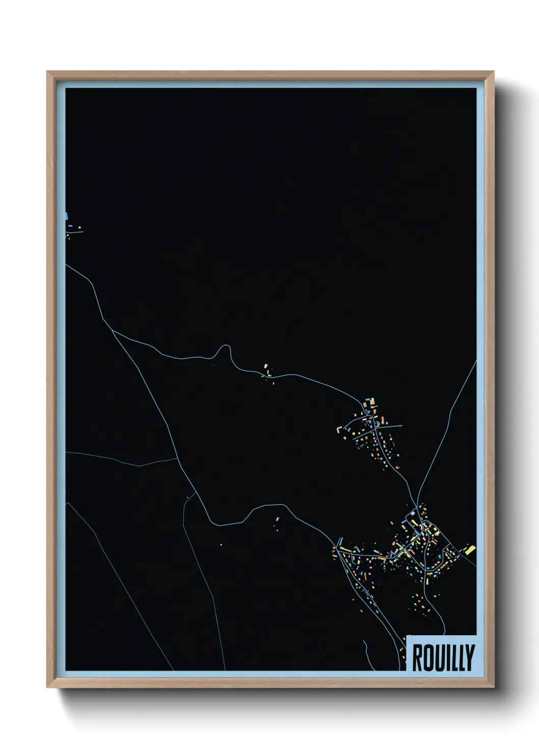 Une affiche de carte sur Rouilly