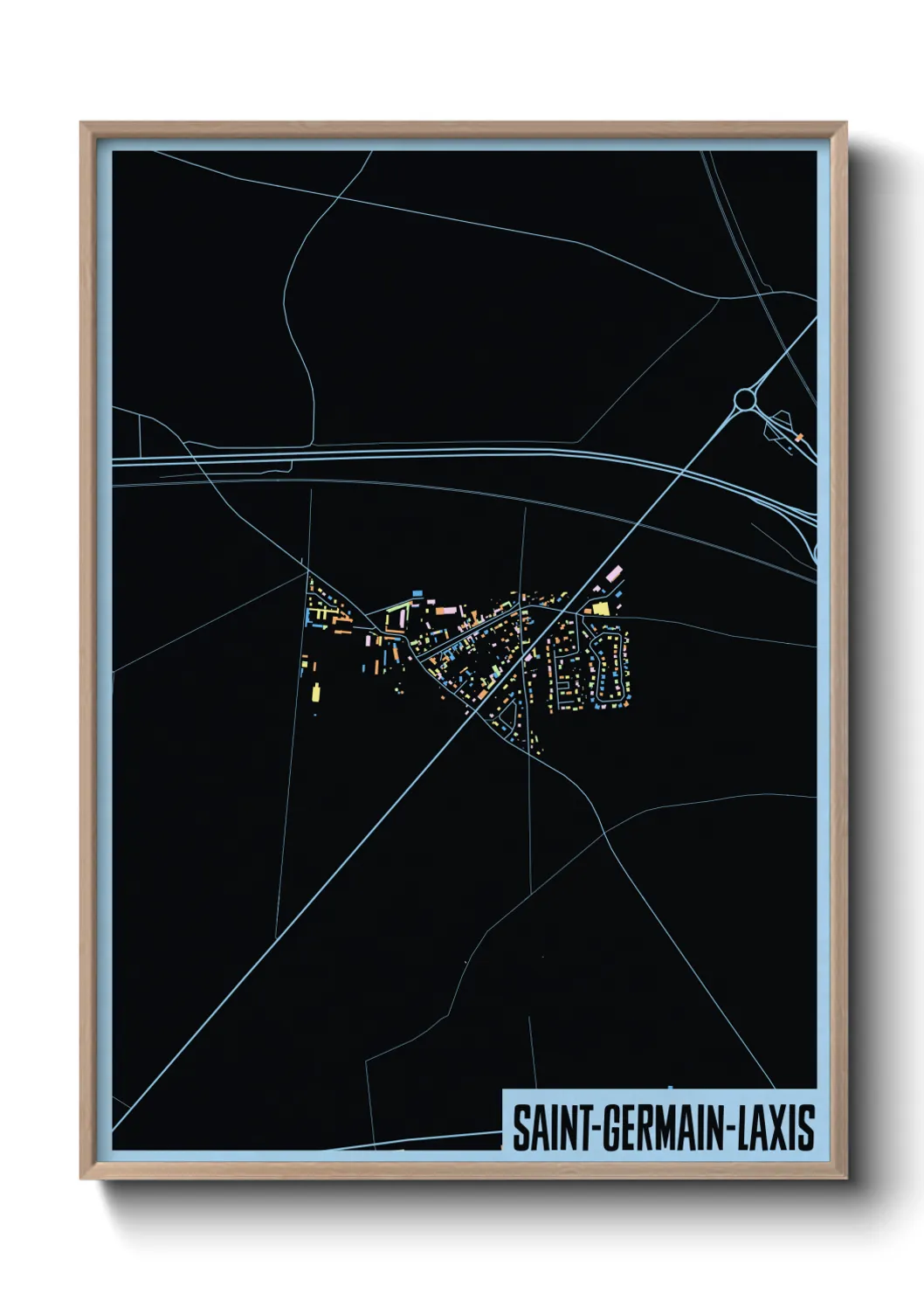 Un poster carteSaint-Germain-Laxis