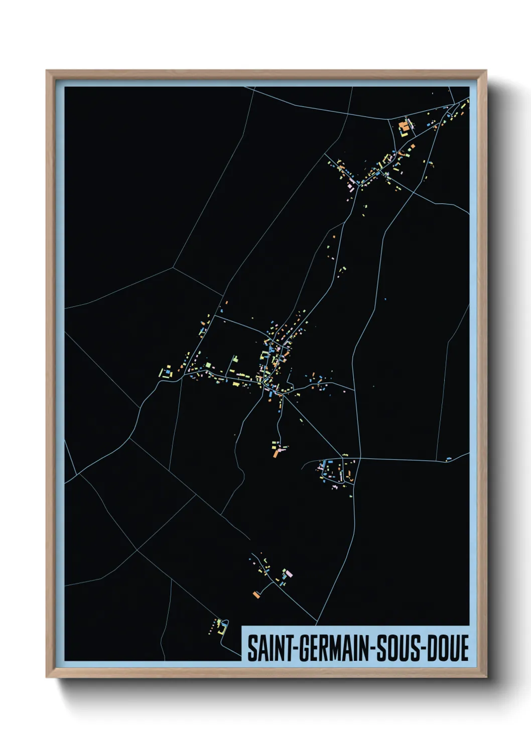 Un poster carteSaint-Germain-sous-Doue
