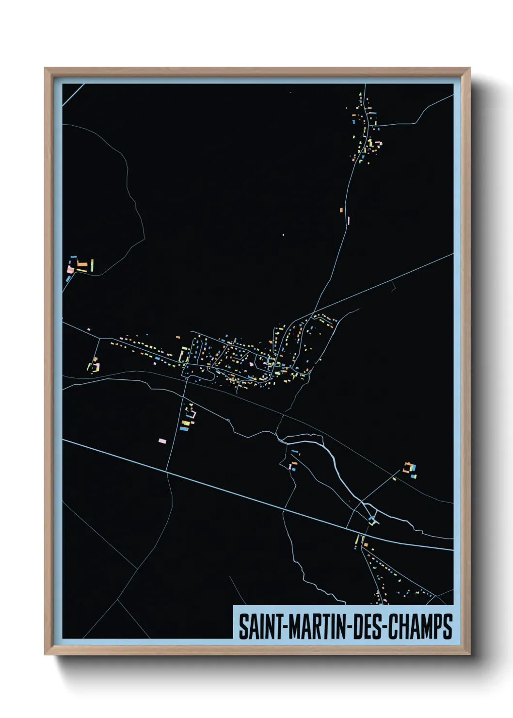 Un poster carteSaint-Martin-des-Champs