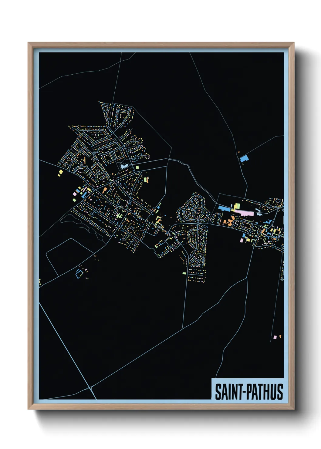 Une affiche de carte sur Saint-Pathus