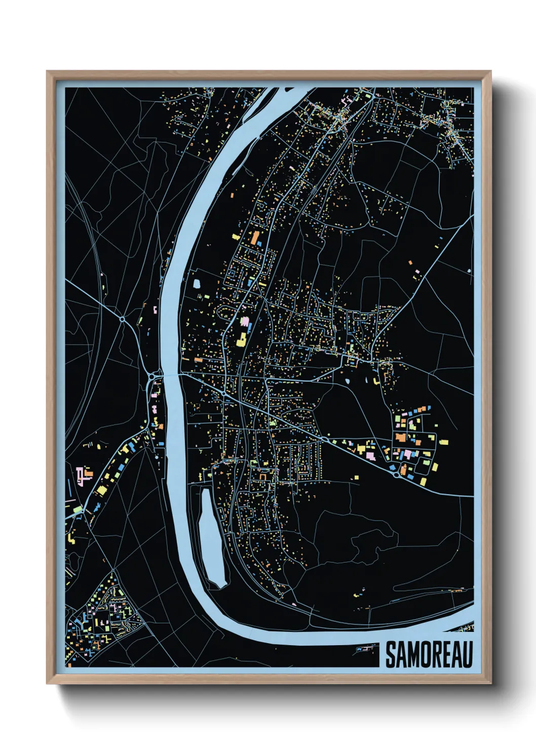 Une affiche de carte sur Samoreau