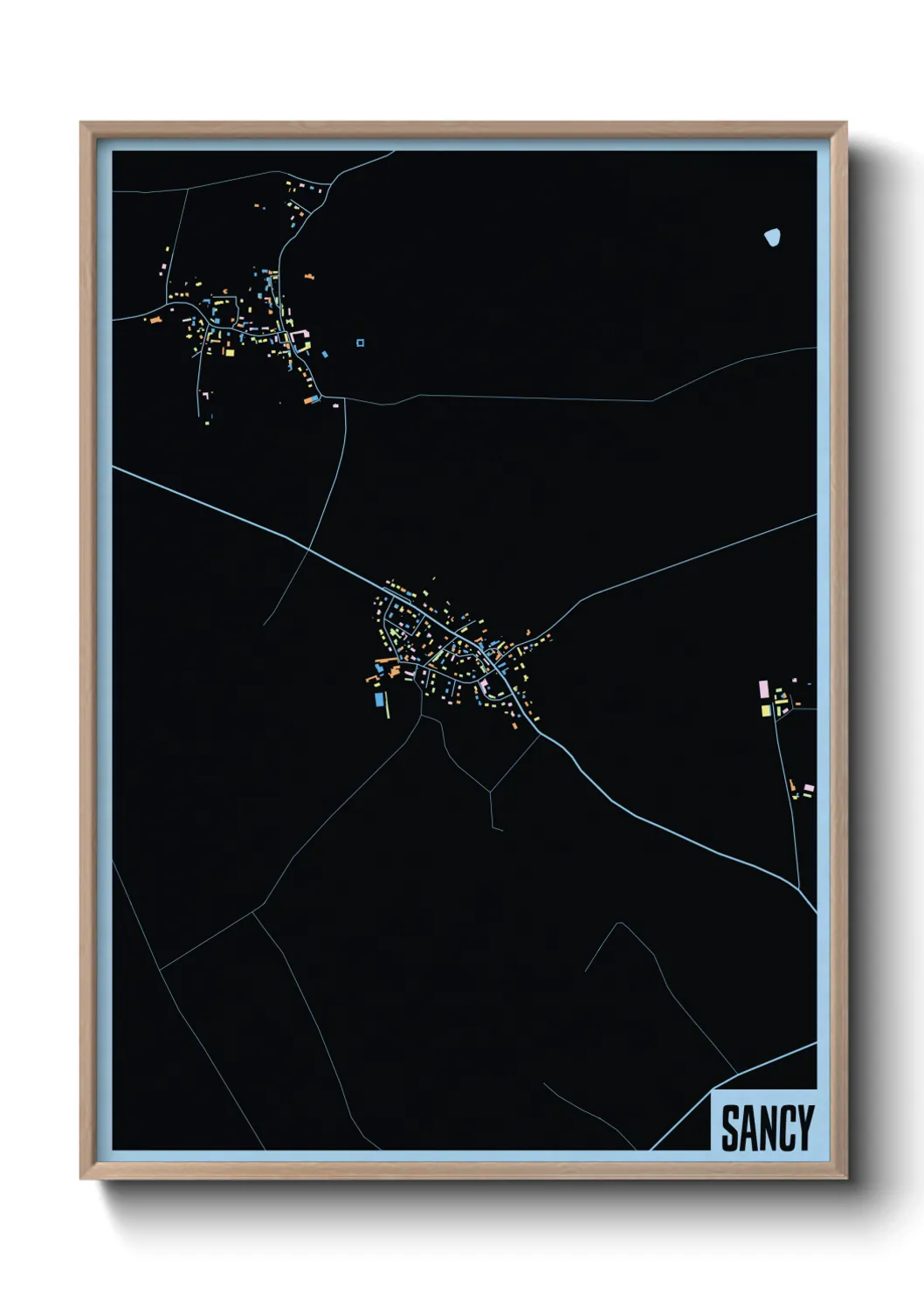 Une affiche de carte sur Sancy