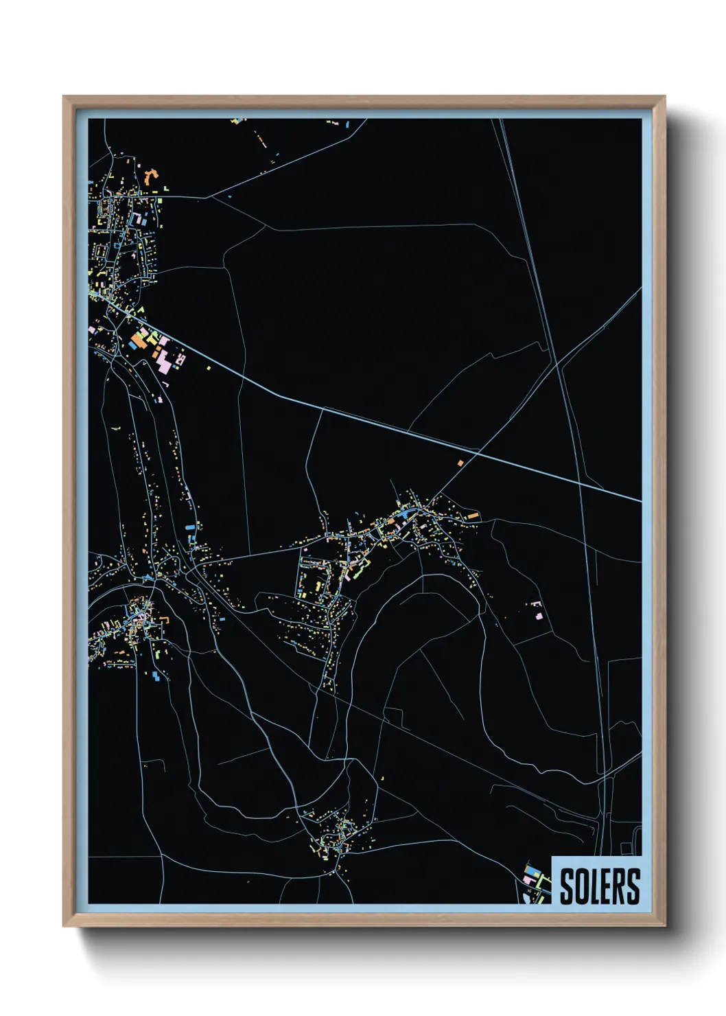 Une affiche de carte sur Solers