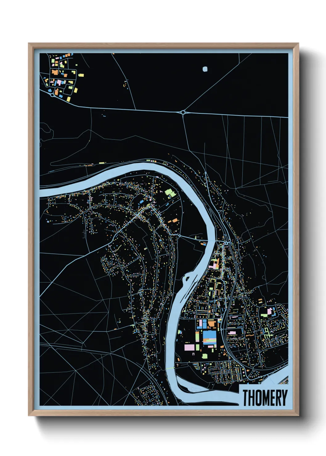 Une affiche de carte sur Thomery