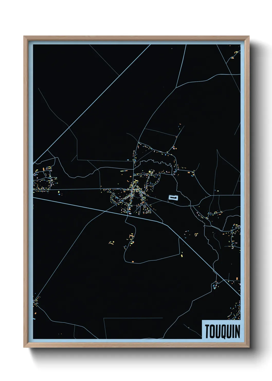 Une affiche de carte sur Touquin