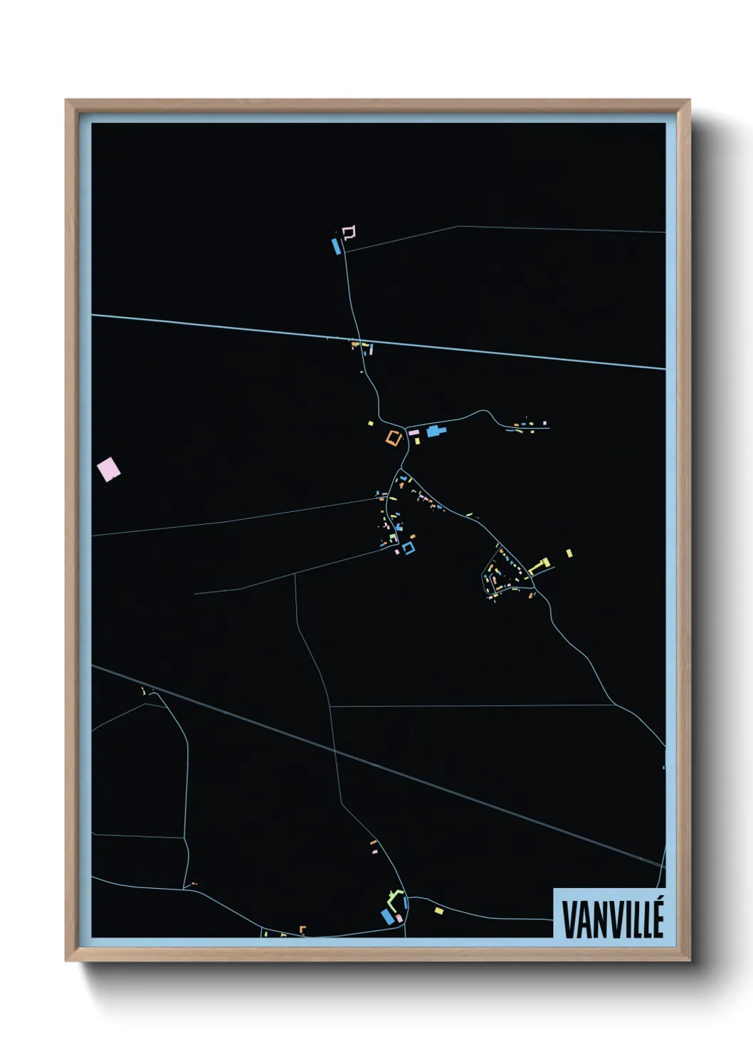 Une affiche de carte sur Vanvillé
