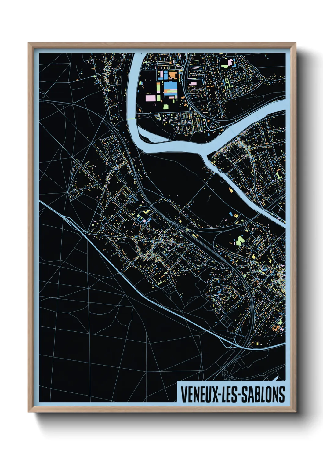 Un poster carteVeneux-les-Sablons